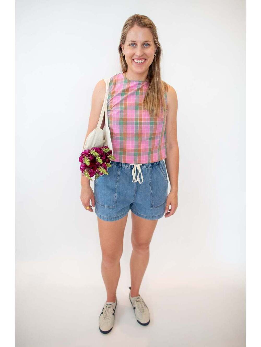 Pink Plaid Top